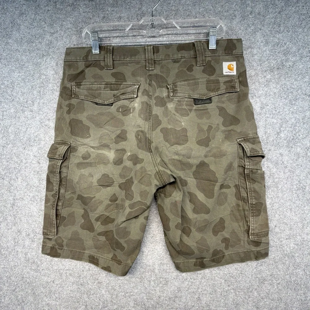 Vintage Carhartt Camo Cargo Shorts Mens 34 Brown  Baggy Grunge